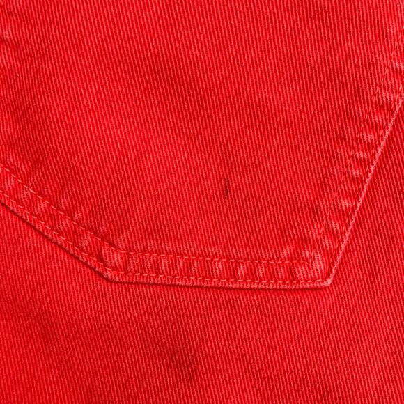 Vintage 90s cherry red high waisted shorts cotton Bongo by Gene Montesano size 9 - Picture 11 of 13